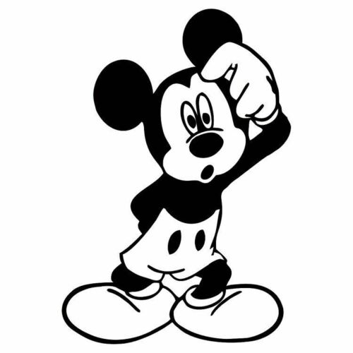 Disney Sticker Choose Color /& Size Confused Mickey Mouse Vinyl Decal
