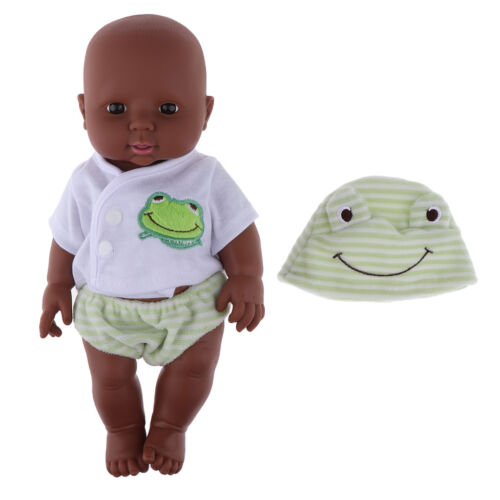 12 /'/' 30cm lebensechte Vinyl Babypuppe Neugeborene afrikanische Puppen in