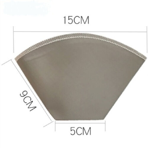 V60 Reusable Pour Over Coffee Filter Flexible Stainless Steel Mesh Filter Cone 