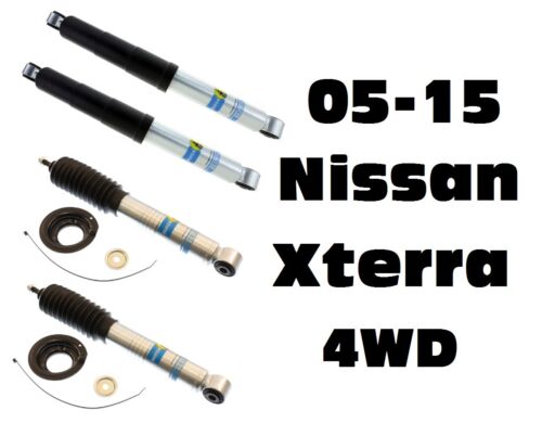 0-1/" For 05-15 Nissan Xterra 4WD Bilstein 5100 Series Front /& Rear Shocks 0-2/"
