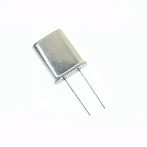 5PCS HC-49U DIP2 Passive Quartz Crystal Oscillator 25M Resonators 25MHZ