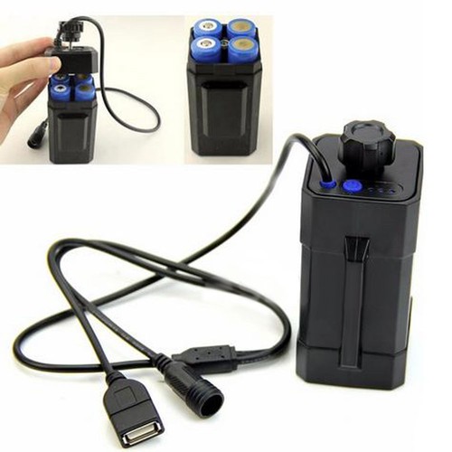 8.4V 6x 18650 Waterproof Battery Pack Case House Cover For Bicycle Bike Lamp SD