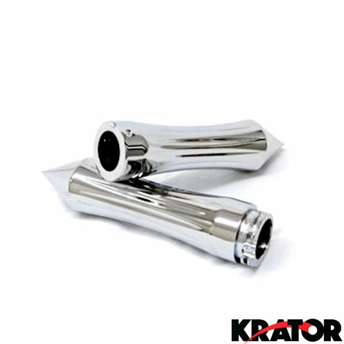 For Harley Davidson Grips Grip 1/" 1 Inch Spike Chrome Metal Hand Bars Handlebar