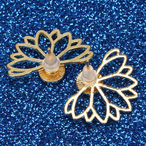 Fashion Crystal Flower Tassel Ear Stud Earrings Dangle Drop Wedding Jewelry LC 