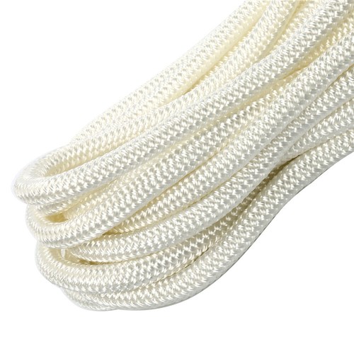 5//8 Inch 25 Feet Double Braid Nylon Dock Line Boat Mooring Rope Blue White Black