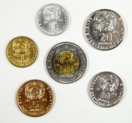 Mauritania coins set of 6 pieces UNC