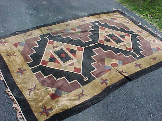 Vintage SOUTHWESTERN Design HAND Max 89% sold out OFF WOVEN Chenille 64 98 x RUG