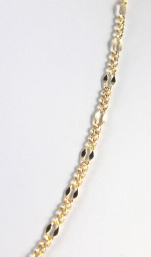 18K Gold Filled Figaro Chain with Lobster Claw Clasp 18/" Long 2.5 mm Wide