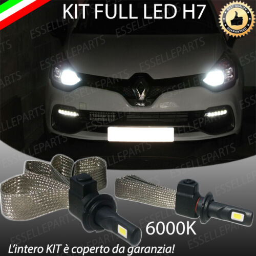 kIT FULL LED RENAULT CLIO IV LAMPADE LED H7 6000K XENON BIANCO NO AVARIA