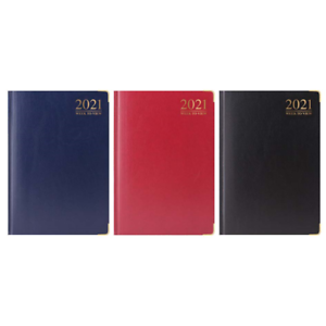 Premium Quality 2021 A5 Week to View Diary Padded Hardback Gilt Edge New 