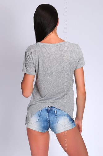 Donna Casual Top BARCA COLLO T-SHIRT MANICA CORTA taglia 8-12 ft1197