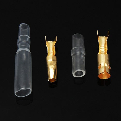 50set 3.9mm Motorcycle Brass Bullet Connector Terminals Plug /& Socket Cover