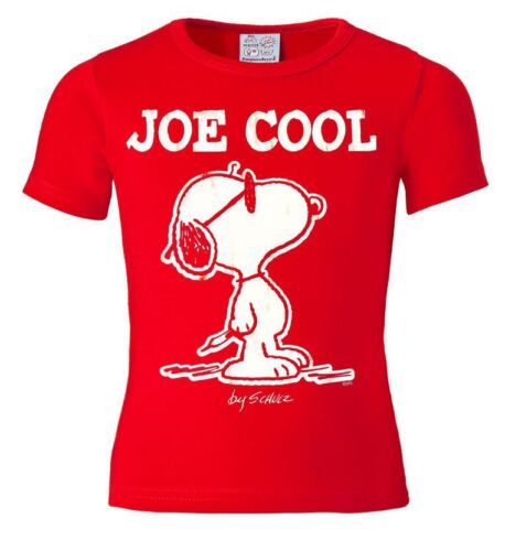 Comics LOGOSHIRT Peanuts: Dog: Snoopy: Joe Cool Kids Children/'s T-Shirt red