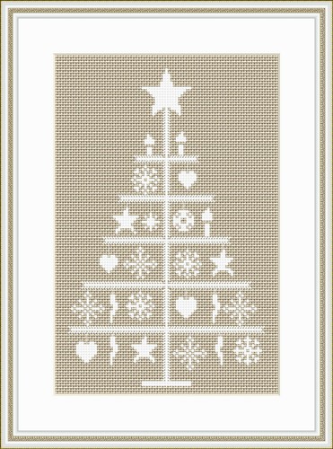Stickvorlagen 6 Varianten Weihnachtsbäume Stiche sticken Kreuzstich