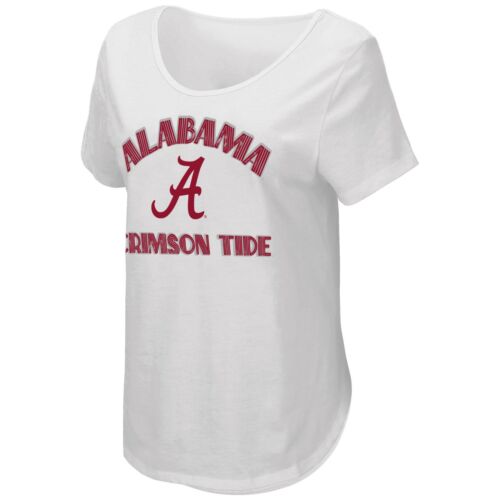 Alabama Crimson Tide T-shirt Maria Scoop Neck Women/'s Top By Colosseum