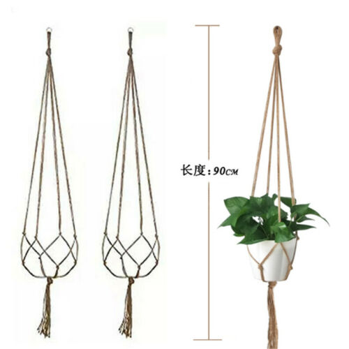 4pcs Plant Hanger Macrame Hanging Planter Basket Rope Flower Pot Holder Decor