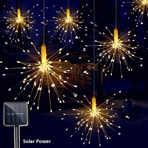 Solar Power Feuerwerk Fairy String Light Xmas Hochzeitsdekor 100//120//150//180LED