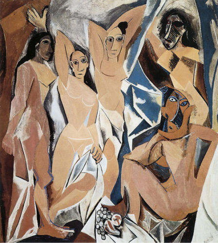 Les Demoiselles d&#039;Avignon 1907 by Pablo Picasso Painting Fine Art repo FREE S/H