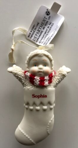 SNOWBABIES Personalized SOPHIA Porcelain Stocking Ornament by Department 56