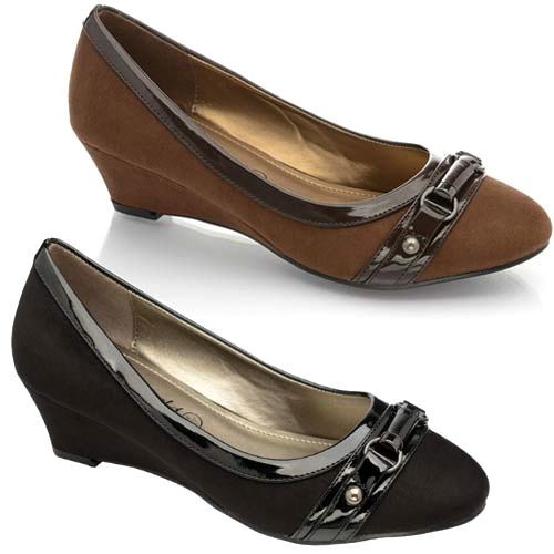 Ladies High Heels Court Shoes Womens Faux Suede Office Smart Mary Jane Shoe Size