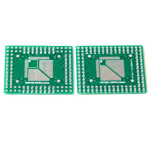 10 Pcs QFP//TQFP//FQFP//LQFP 32//44//64//80//100 To DIP Adapter PCB Board Converter