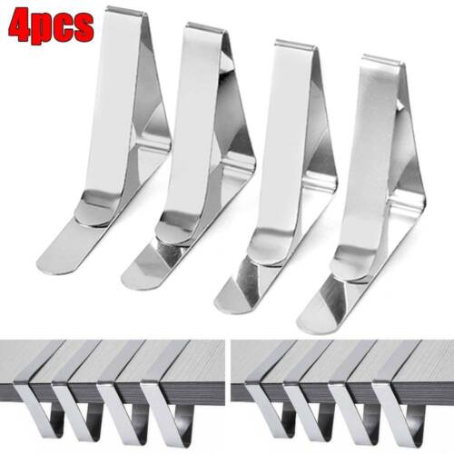1//4//8//12 Stainless Steel Tablecloth Clips Desk Table Cloth Cover Clamps Holder