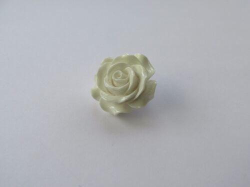 Handmade Unusual Gift Idea Pretty White Rose Flower Brooch Pin  Gift Boxed  *