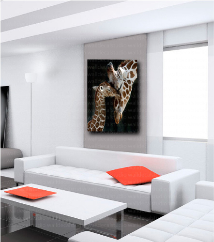 Baby Giraffe Art Canvas Poster Fine Print Home Wall Decor
