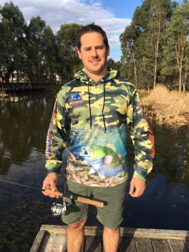 New Killer Crank Camo Murray Cod Tournament Fishing Shirt All Kids /& Adult Sizes