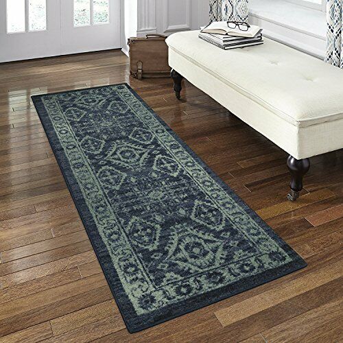 2x6 Made in USA Details about   Georgina Traditional Runner Rug Non Slip Hallway Entry Carpet 
