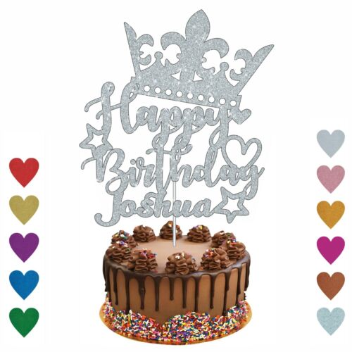 Princess Birthday Cake Topper Personalised Girl Custom Glitter Cake Topper 1st 