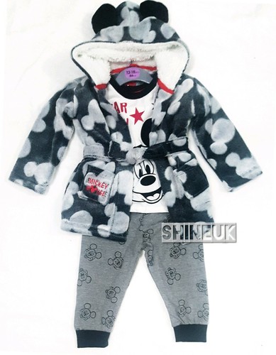 NEW Disney Mickey Mouse Baby Boys//kids top bottom/&Robe set complete outfit GIFT