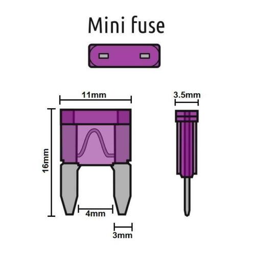Coche eléctrico de repuesto 10x Mini hoja fusibles 20 amperios para componentes eléctricos 