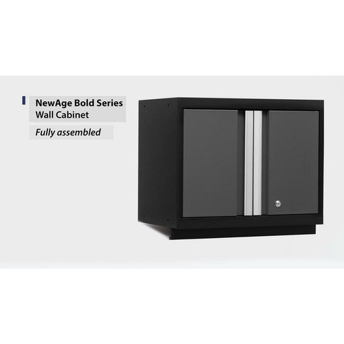 NewAge Products Wall Cabinet Welded Steel 24 Gauge Gray 24 in x 18 in x 12 in
