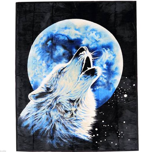 Faux Fur Throw double 3d animal utilisantun Print Mink canapé Bed Large Soft Fleece