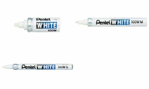 Pentel Permanent Marker weiß 1mm Rundspitze extraschmal wasserfest deckend Pen