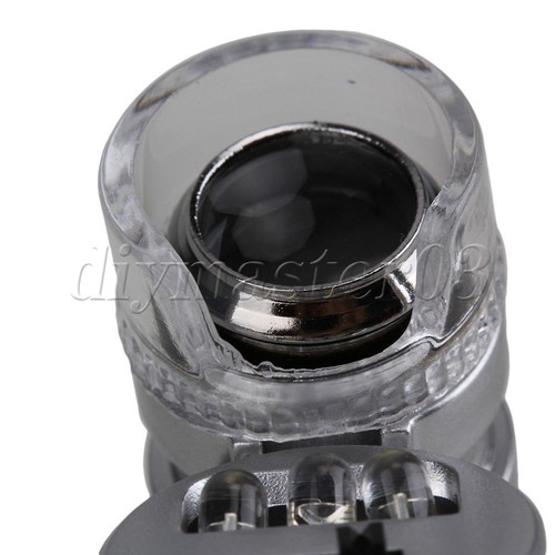 LED Licht Vergr??erung Tasche 60mal Mikroskop Schmuckstein Vergr??ern Lupe