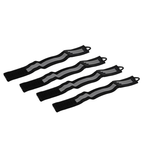 4pcs Bicycle Ankle Leg Strap Cycling Bike Safety Reflective Pants Bands Clip