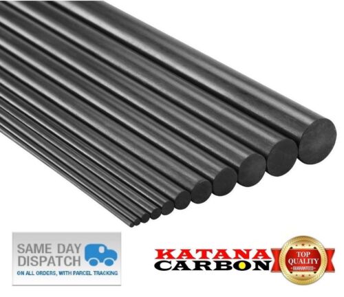 1 m 1 x Diameter 1mm x Length 1000mm Pultruded Premium 100/% Carbon Fiber Rod