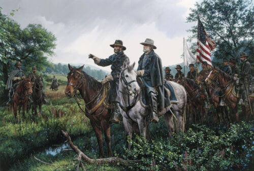 /"New Day at Appomattox/" John Paul Strain Studio Canvas Giclee Lee and Grant