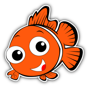 Nemo Poisson Cartoon Voiture Autocollant Décalque 5/" X 5/"