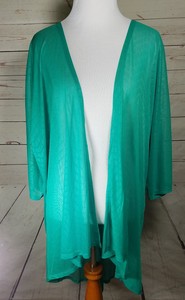 nwt lularoe cover up m medium lindsay sheer green chevron great for