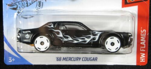 Details about  / 2019  Hot Wheels  Black  /'68 MERCURY COUGAR   w//Flames   Card #164  HW22-120319