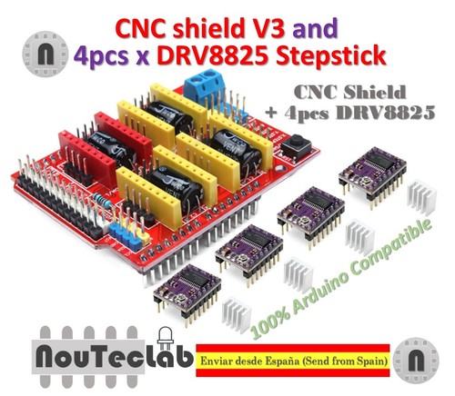 4pcs DRV8825 Stepper Motor Driver for 3D Printer CNC Shield V3 Expansion Board