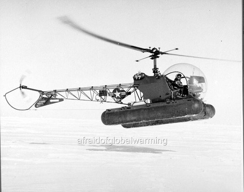 HU-1 Det 27 Helicopter over Arctic Photo 1955
