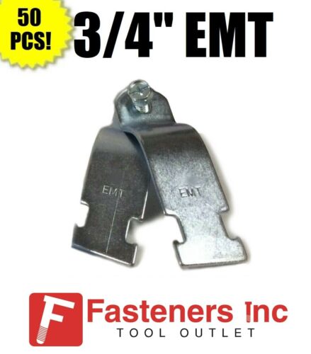 P1427 3/4" EMT Steel Conduit Pipe Clamps for Unistrut Channel 50 Pack #4312 