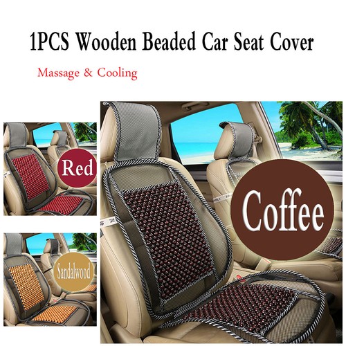 New Natural Wooden Beaded Massage Front Car Seat Cover Office Chair Cool Cushion