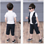 Kids Baby Boys Party Wedding Suit Summer Short Sleeve Tops+Shorts Page boy Sets 