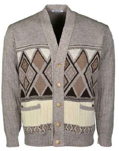 Men/'s Classic V-Neck Button-Up Grandad Cardigan,Jumper  Knitwear S-5XL