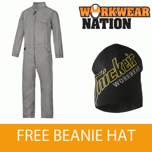 6073 Snickers Grey Workwear Service Overall FREE BEANIE HAT